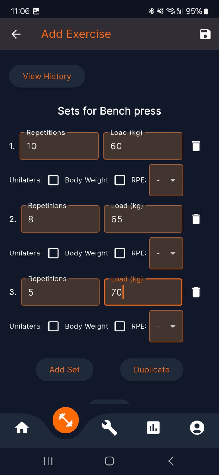 GymLog Screenshot 5