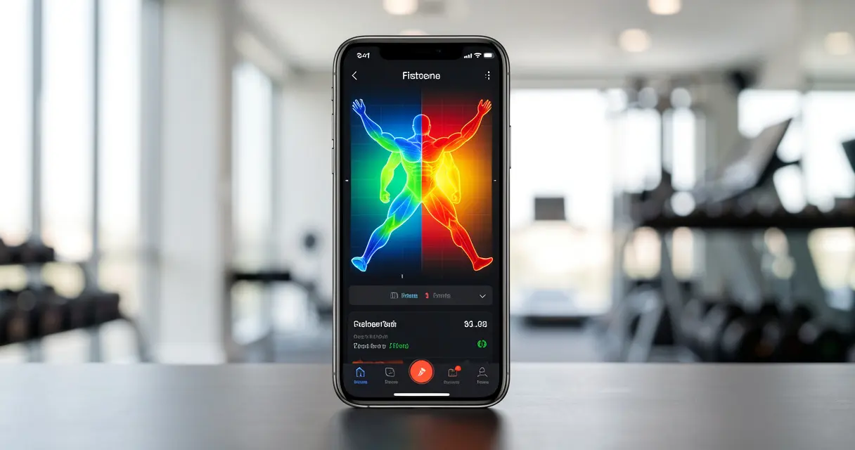 Strava interface showing muscle maps and strength training features on a smartphone